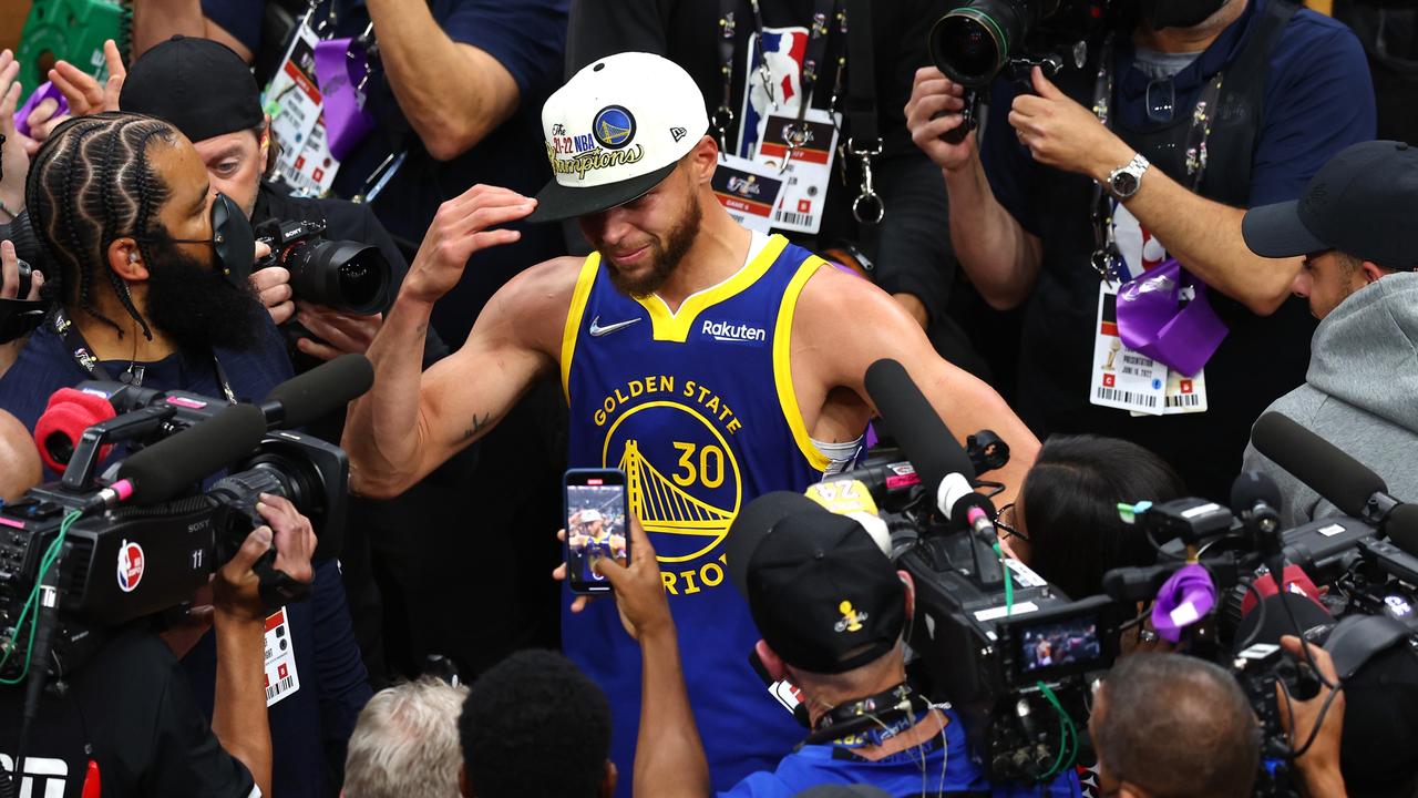 This was Steph Curry’s crowning moment. (Photo by Adam Glanzman/Getty Images)
