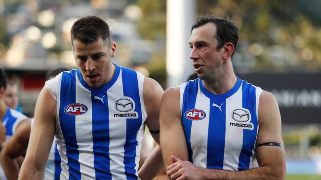 Ratten says a ruck pairing of Todd Goldstein and Tristan Xerri is still ‘something to explore’. Picture: Dylan Burns / Getty Images