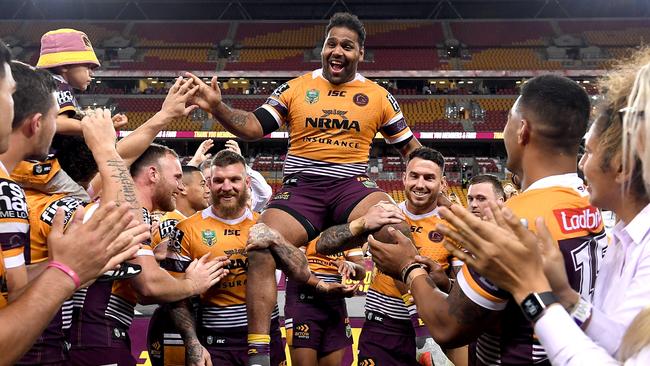 Sam Thaiday, pictured after his final NRL game in 2018, admitted some of his issues have returned since he retired. Picture: Bradley Kanaris/Getty Images.