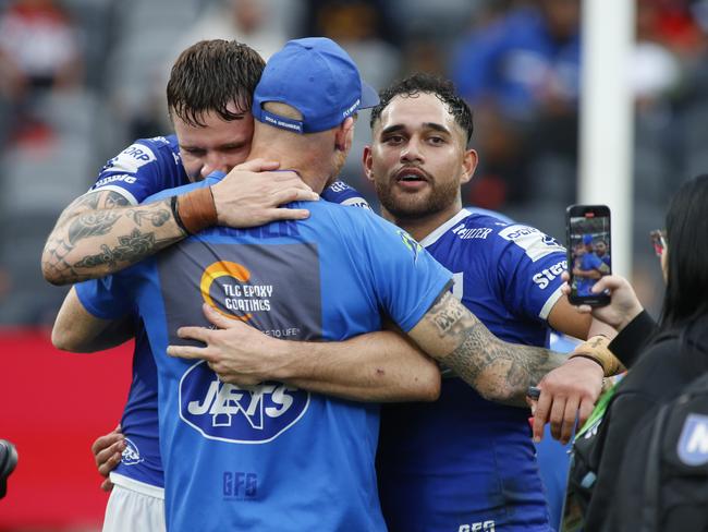 Newtown celebrate their victory. Picture Warren Gannon Photography