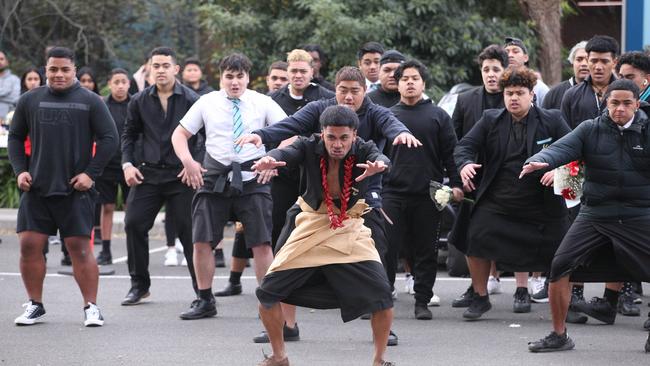 Teenagers are gathering at the Brimbank Shopping centre to tribute Sollo the 15 year old boy who was stabbed this week. Picture by Wayne Taylor 19th June 2020