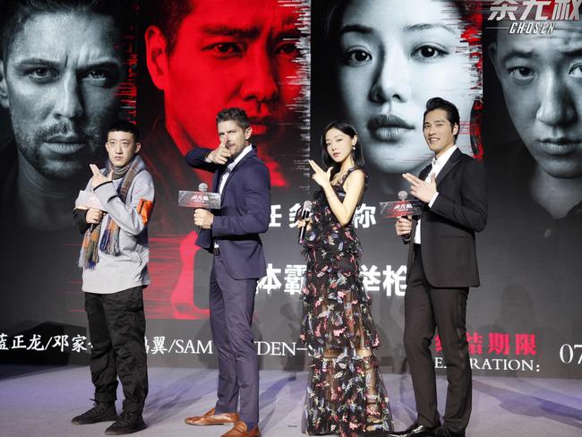 Sam Hayden Smith at the launch of Mandarin language TV series Chosen — the first Chinese series picked up by Netflix. Picture: Supplied.