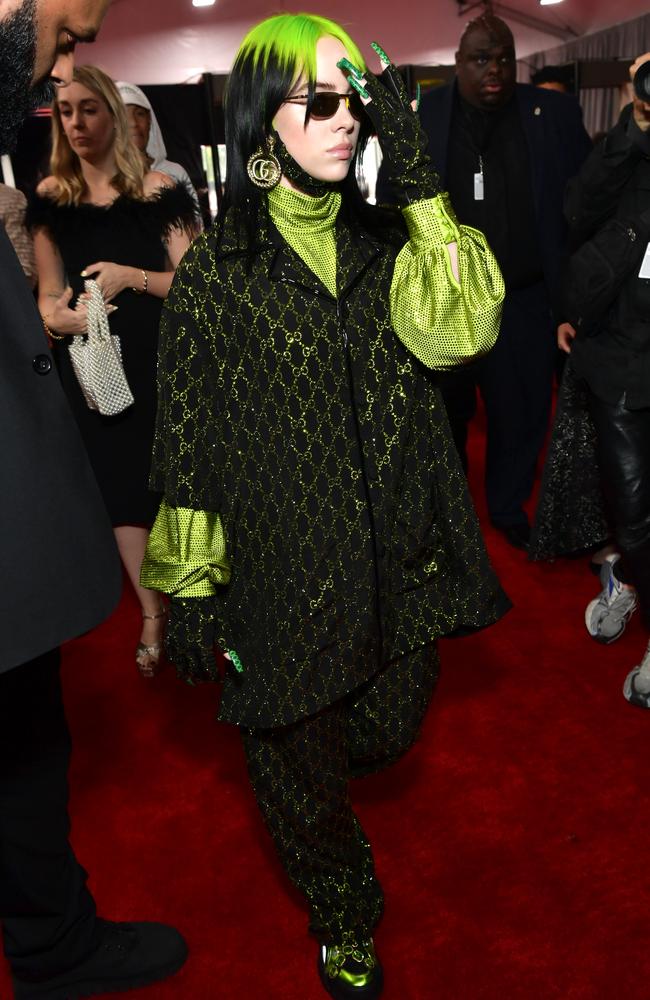 Bad guy singer Billie Eilish, in Gucci. Picture: Getty Images