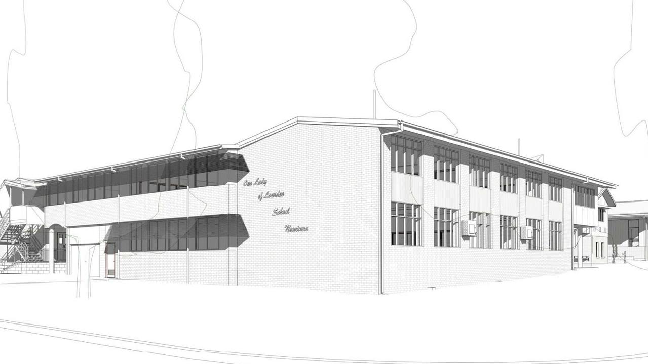 Concept art for extensions to Our Lady of Lourdes Primary School in Newtown.