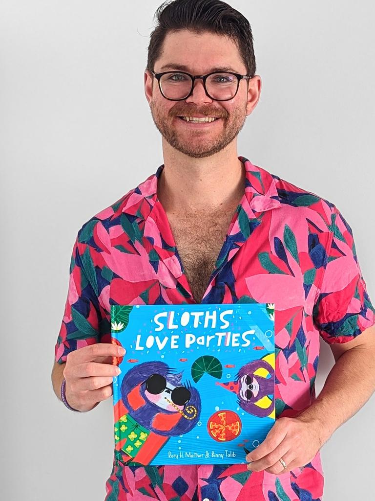 Toowoomba children's author Rory H Mather will celebrate the publication of his 10th book, Sloths Love Parties, at creative space the Lighthouse on February 10, 2024.