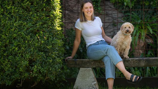 Georgie Johns, 23, one of the first Australians to get Covid, donated blood to the research. Picture: Tony Gough