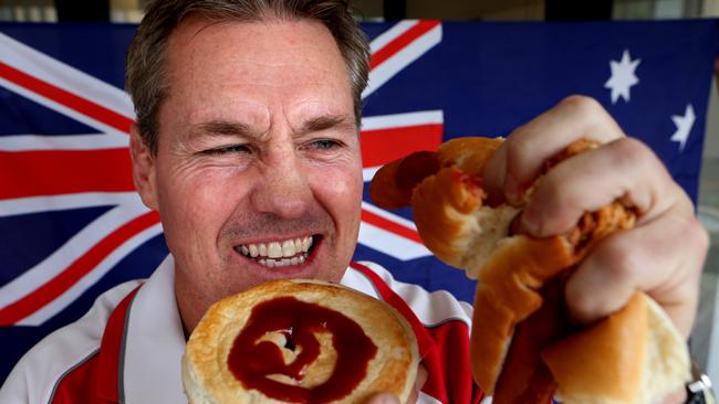 Ex-first grade league star and Garlo’s pie-maker Sean Garlick prefers an Australian meat pie to an American hot dog.