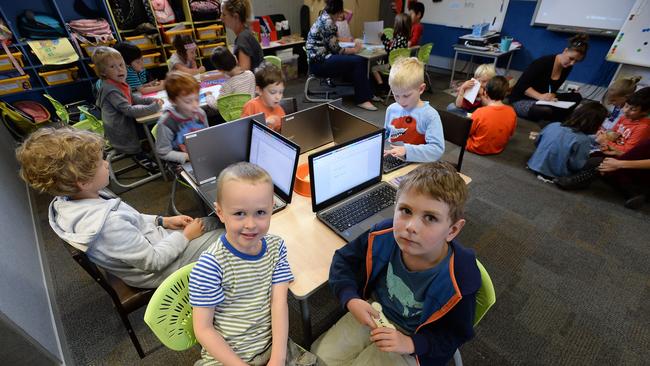 Jasper and Dylan of St Kilda Park Primary School. Picture: David Smith