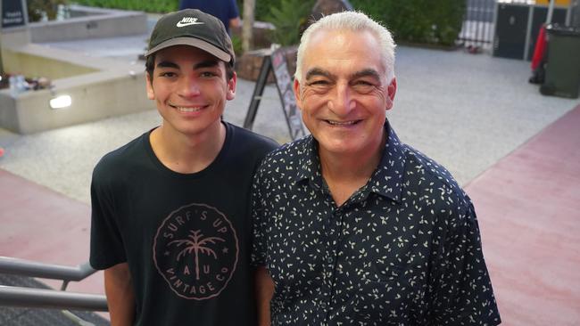 Roman Natoli and Sunshine Coast Regional Councillor Joe Natoli at the Sunshine Coast Stadium in Bokarina on Sunday, February 12, 2023. Picture: Katrina Lezaic