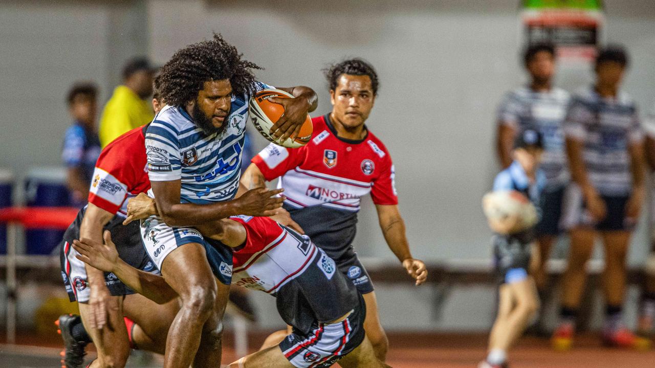 Caleb Niki as the Darwin Brothers take on the Litchfield Bears in the 2023 NRL NT prelim final. Picture: Pema Tamang Pakhrin