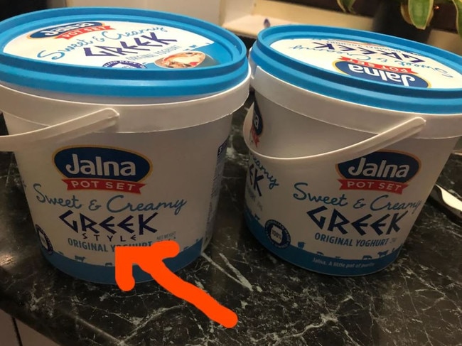 Jalna yoghurt has made a change to its packaging. Picture: Reddit