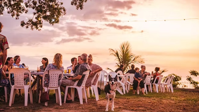 4/10
NT
Darwin Ski Club
For 50 years home to Darwin’s water skiers, this rambling lawn overlooking Fannie Bay on Darwin Harbour is the top end’s best sundowner spot. Kids are free to scamper between plastic chairs, while their guardians graze on burgers, barramundi and Spaceball salads and loosen the larynx with chilled cocktails.