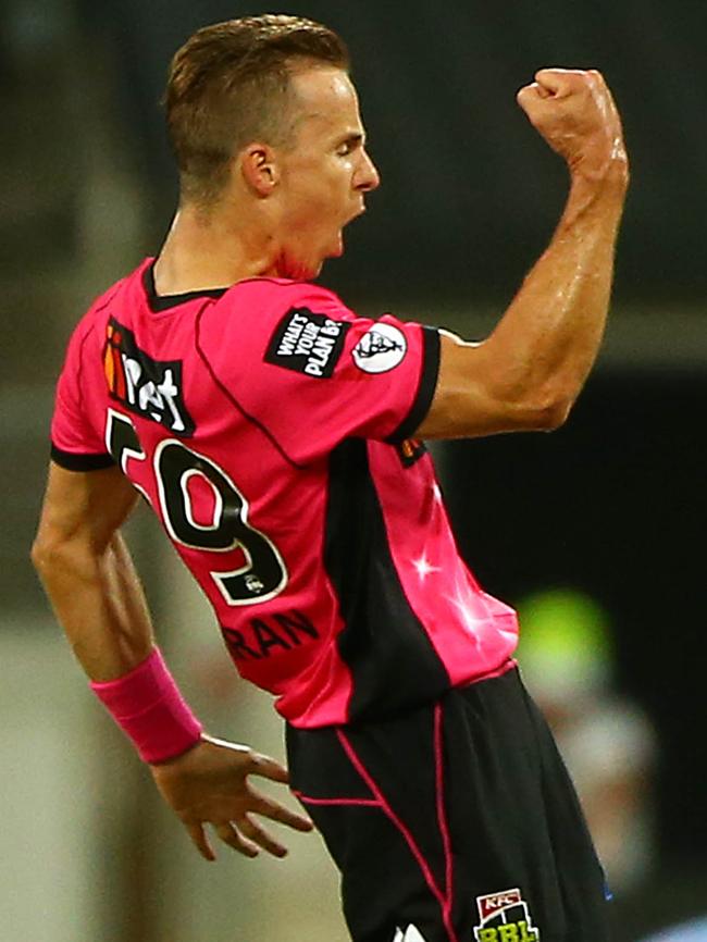 Curran has taken key wickets with the ball for Sydney. Picture: Getty Images