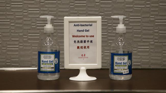 Many businesses are now providing hand sanitiser as anxiety over coronavirus rises. Picture: Getty Images