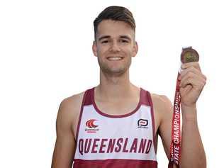 LONG JUMPER: Justyn Rogers won gold at the state championships and is now aiming for a national medal at the 2019 Australian Athletics Championsips next month. Picture: Gerard Walsh