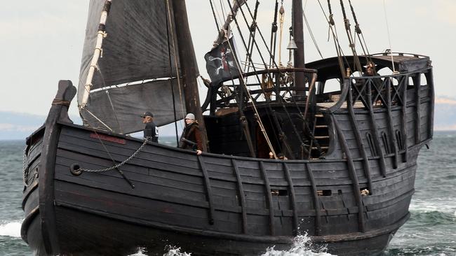 Notorious, a ship based on a Portuguese caravel will stop at Raby Bay this weekend.