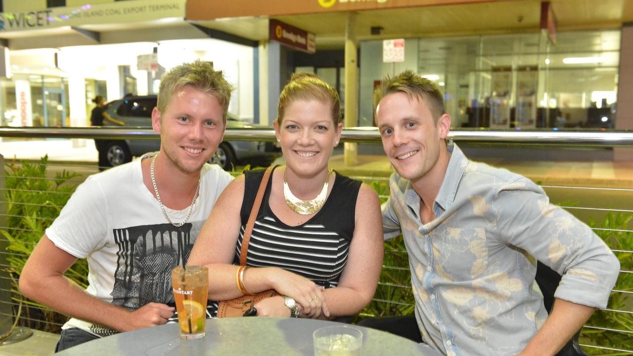 Brenda Warrick, Melissa Fallon and Scott Fleming at the Grand Hotel, Goondoon Street, Gladstone. Photo Christopher Chan / The Observer