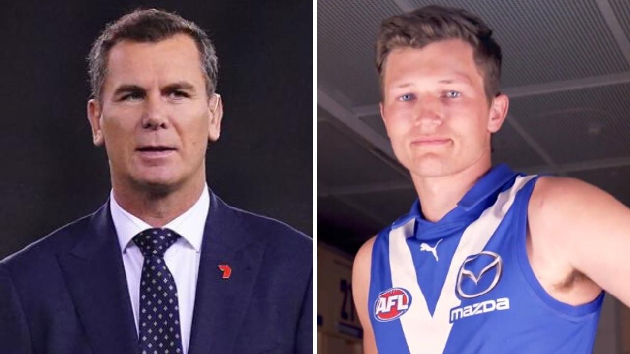 Wayne Carey did not feature in the video. Photo: Twitter, @NMFCOfficial.