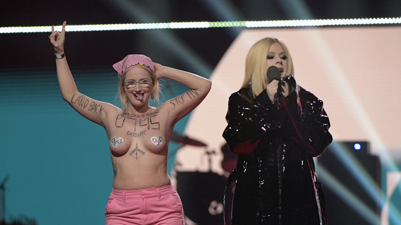 The singer made her feelings known after the woman stormed the stage (Photo by Dale MacMillan/Getty Images)