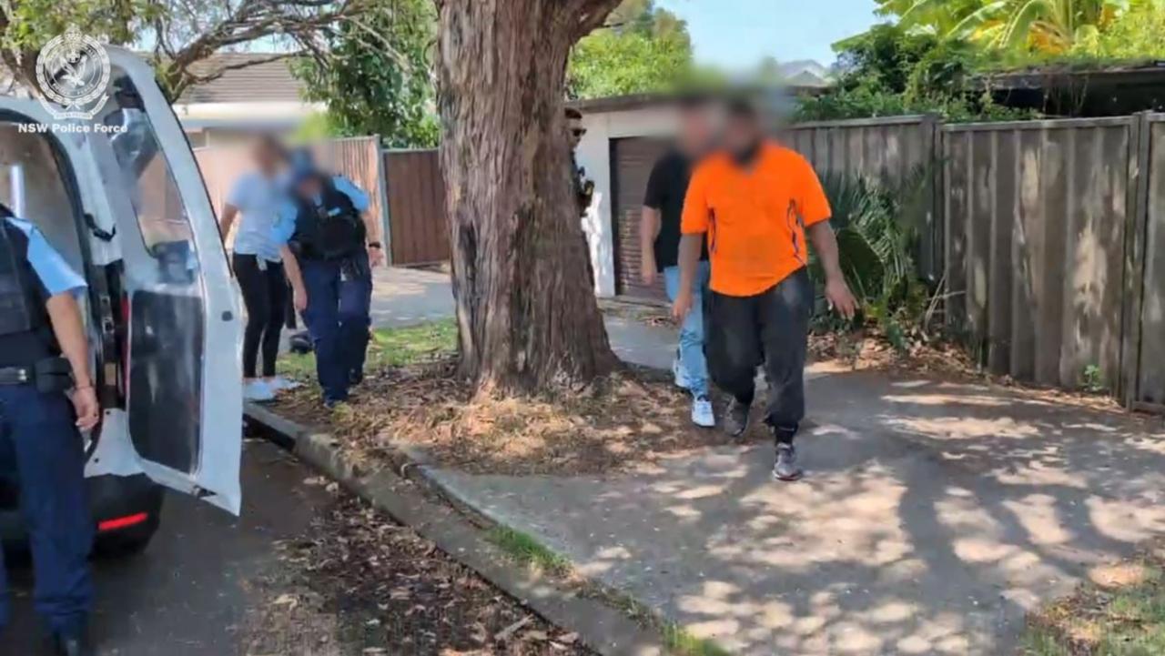 A 35-year-old man police allege was hired help to destroy the getaway vehicles used in the Kirribilli shooting was arrested in Yagoona on Wednesday. Picture: NSW Police