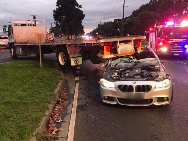 A BMW driver was lucky to walk away from this accident.