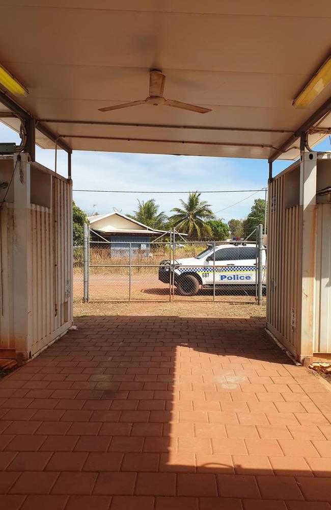 Milingimbi station is one of 11 converted shipping containers used as a remote police station set up in 2007 during the Federal NT Intervention. Photo: NT Police Association