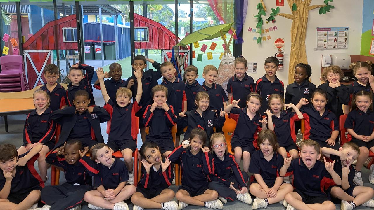 Parklands Christian College Prep H: Back row: Brandon, Thomas, Anotida, Viraaj, Cruz, Dragan, Izaac, Addison, Kaveer, Anashe, Archer and Bailee. Middle row: Amelia, Terry, Josiah, Nate, Emma, Quinn, Bowie, Georgia and Kahleia. Front row: Memphis, Asher, Hunter, Sophia, Evika, Caris, Theia, Athol and Callan. PHOTO: Penelope Pelecas