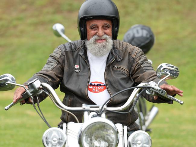 The Daily Telegraph 29.11.2024 Vince Gaga pictured. 300 plus prison officers roaring down the M4 and down to South Coast Correctional Centre in Nowra. The group of bikers head off from Brush Farm Correctional Academy. Picture: Rohan Kelly.