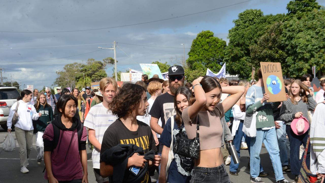 A School Strike for Climate protest was held in Byron Bay on Friday, May 21, 2021. Picture: Liana Boss