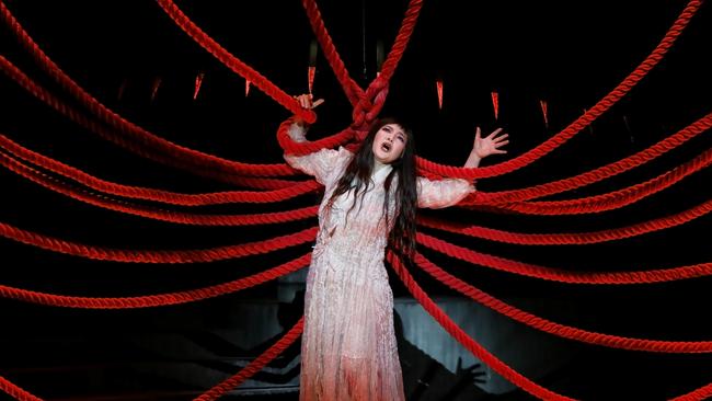 Karah Son as Cio-Cio-San in Opera Australia's new production of Puccini’s Madama Butterfly. Picture: Prudence Upton