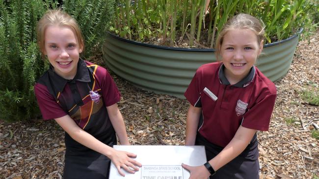 Matti van Schyndel and Addison Fleischfresser of Taabinga State School have been recognised for compassion, integrity and kindness at a virtual ceremony for the Fred Hollows Humanity Award. Photo/Holly Cormack.