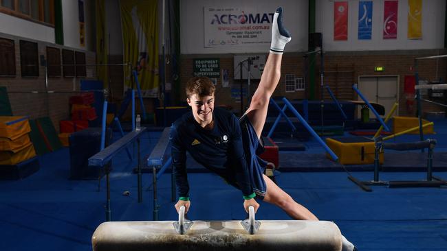 Jesse Moore is Australia's top under-17 gymnast. Picture: Keryn Stevens