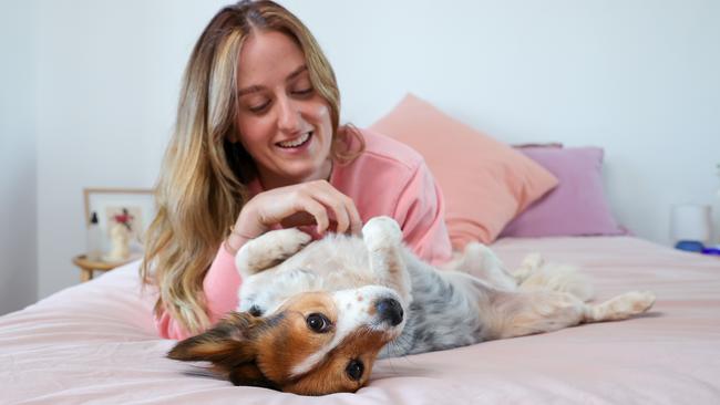 Brooke Mitchell has found luna a comfort during lockdown. Picture: Justin Lloyd.