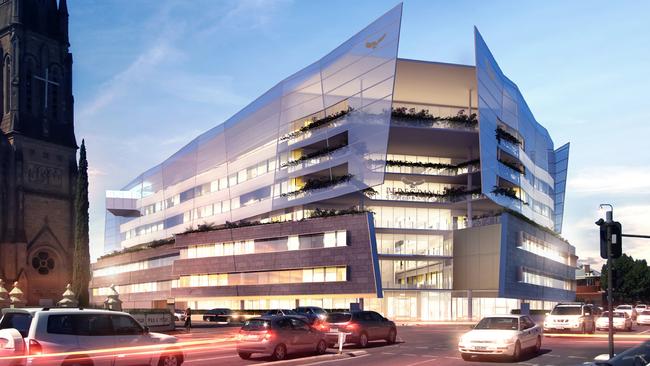 An artist’s impression of the Peregrine Corporation head office, approved for Kensington.