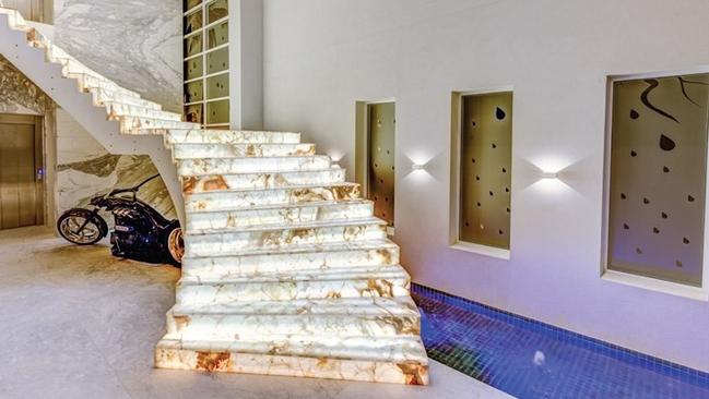 The marble staircase featured in Bow Wow’s film clip. A court has ordered Salim Mehajer to pay for the luxury interior.