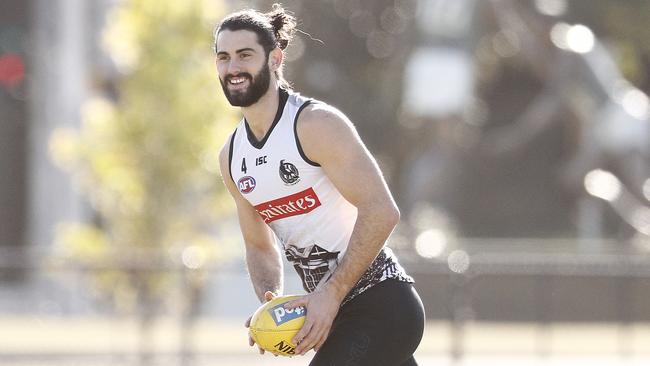 Brodie Grundy at Collingwood training.