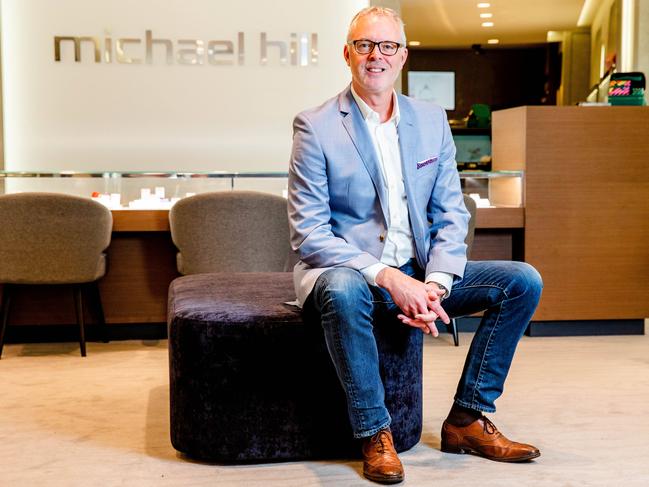 Michael Hill CEO Daniel Bracken poses for a photograph at Michael Hill Jewellers in Queen Street, Brisbane, Tuesday, November 5, 2019 (AAP Image/Richard Walker)