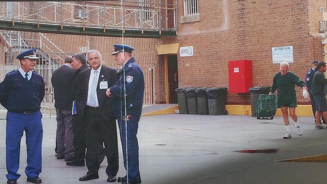 The Circle in Goulburn Main prison yard where Hey Dad star Robert Hughes was covered in other inmates’ waste. Picture: Candy Sutton