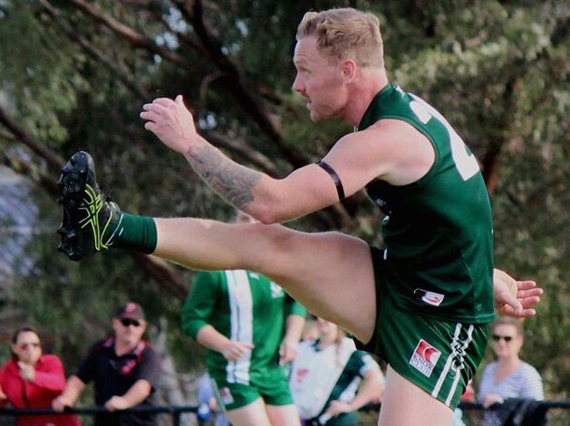 Taylor Leggate has a shot on goal for Wantirna South. Picture Adrian Waller