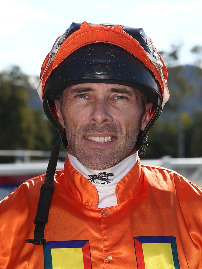 Chris Whiteley wins Race 5, the Class 6 Plate at Cannon Park, Woree, riding Cedarwood. PICTURE: BRENDAN RADKE.