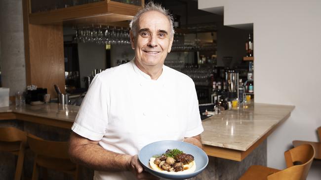 Phil Johnson posing at Eccos, 63 Skyring Terrace, Newstead, Brisbane, 7th of May 2020. (News Corp/Attila Csaszar)