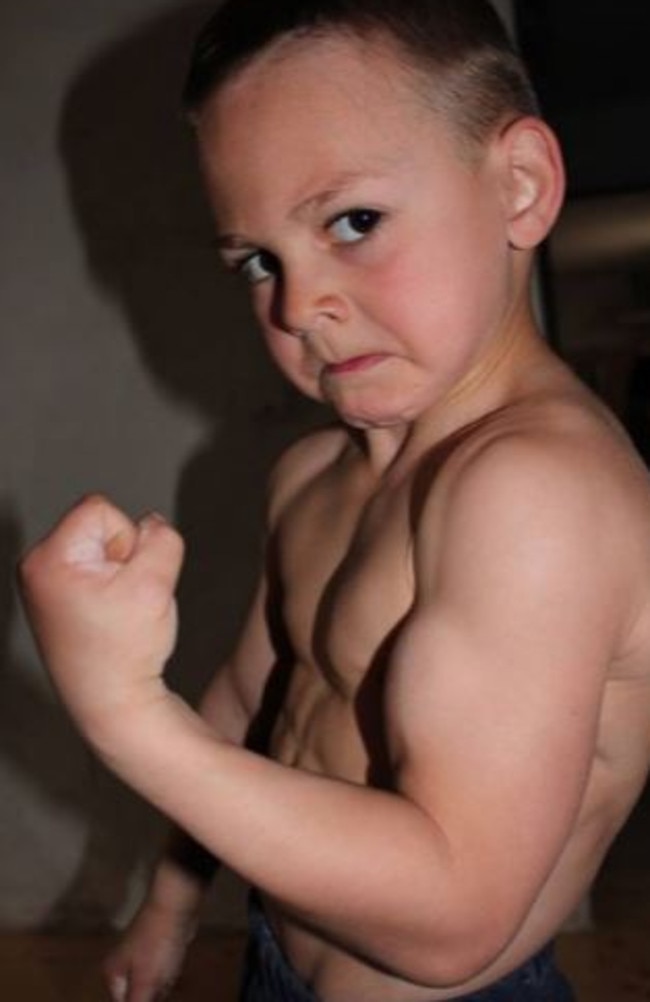 He became known as the world’s strongest boy. Picture: Giulianostroe/Instagram.