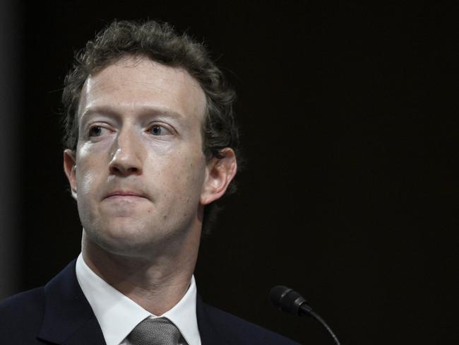 Mark Zuckerberg, CEO of Meta, listens as he testifies during the US Senate Judiciary Committee hearing, 
