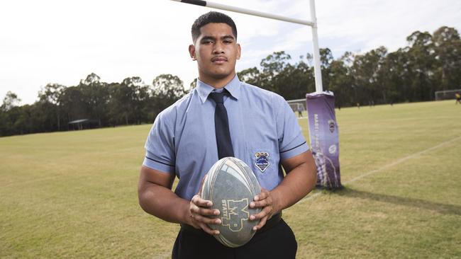 Alex Leapai of Mabel Park SHS. (News Corp/Attila Csaszar)