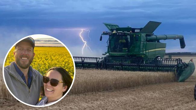 Farmers Andrew and Emily Thomas.