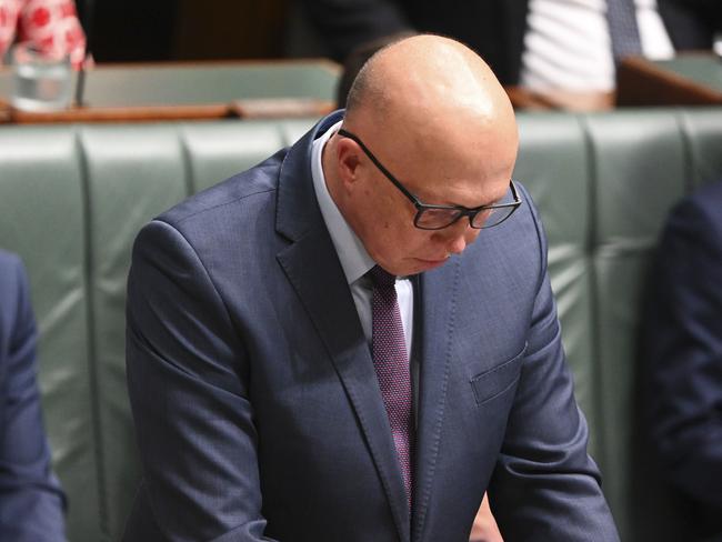 CANBERRA, AUSTRALIA, NewsWire Photos. NOVEMBER 28, 2023: Leader of the Opposition Peter Dutton during Question Time at Parliament House in Canberra. Picture: NCA NewsWire / Martin Ollman