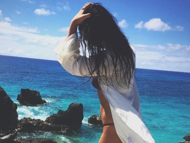 Melina Roberge, 22, pictured in paradise weeks before her trip took a nightmarish turn. Picture: Instagram