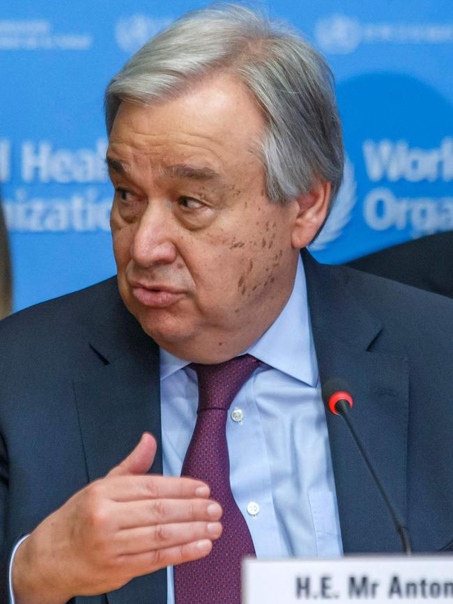 UN Secretary-General Antonio Guterres. Picture: AFP