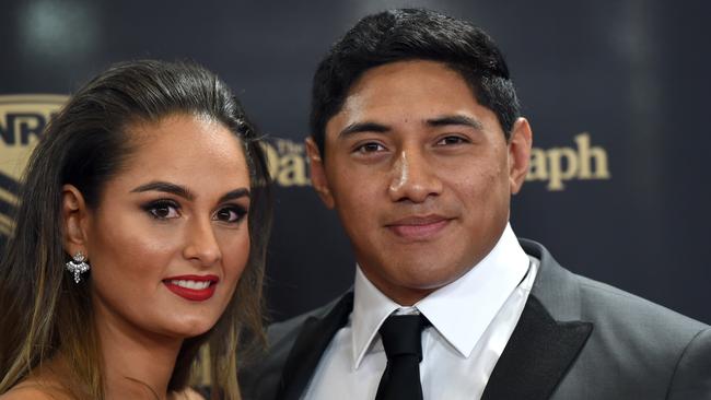 North Queensland Cowboys NRL player Jason Taumalolo and Liana LaRiva at the Dally M.