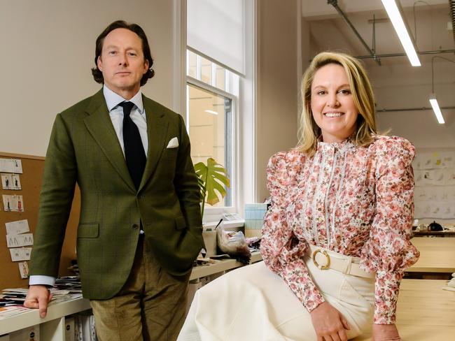 Directors Dean and Melanie Flintoft of Australian Fashion Labels at their headquarters in the Adelaide CBD in Adelaide, Friday, May 4, 2018.  (AAP Image/Morgan Sette)